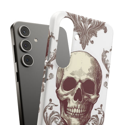 Gothic Skulls and Ornate Foliage Samsung S24 - Slim Phone Case