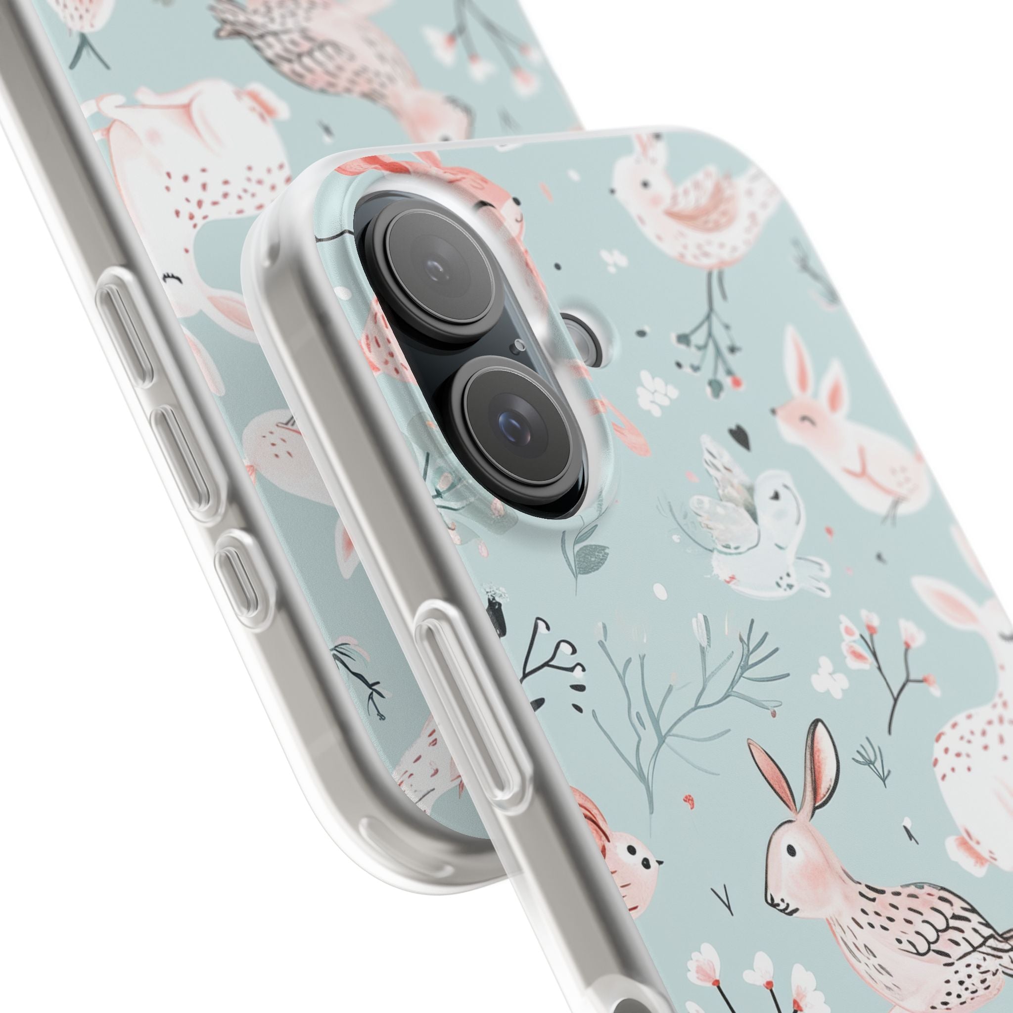 Whimsical Bunny Blossom - Flexi iPhone 16 Phone Case