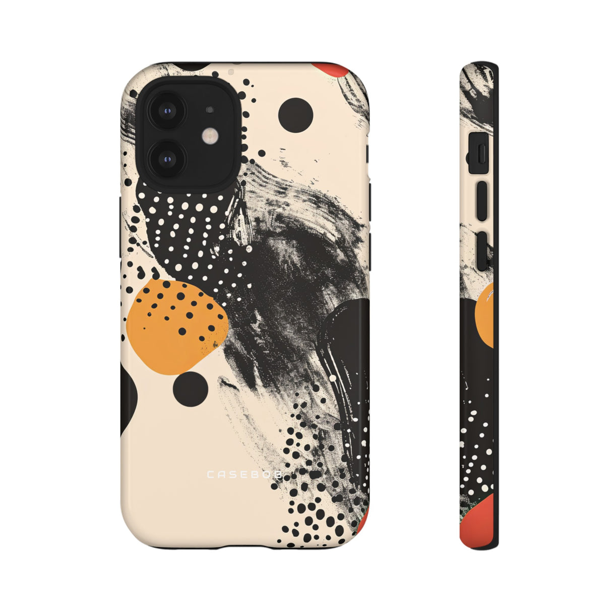 Black Dot Elegance - Protective Phone Case