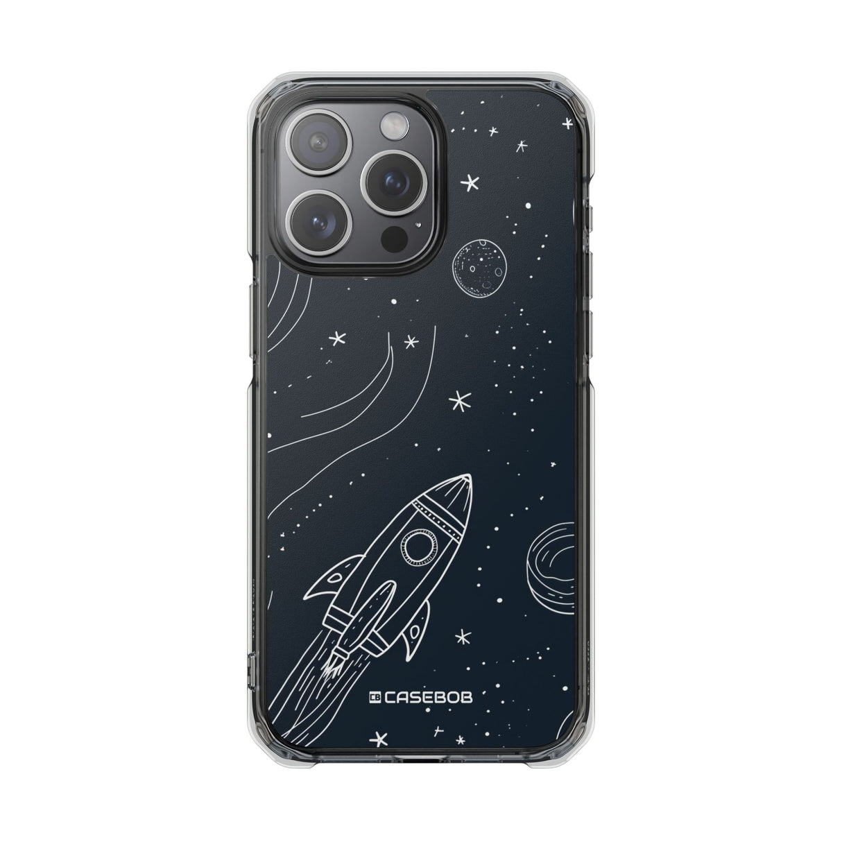 Cosmic Doodle Adventure - Phone Case for iPhone (Clear Impact - Magnetic)