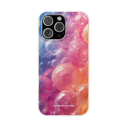 Pink Blue Glossy Spheres - Flexi iPhone 16 Phone Case