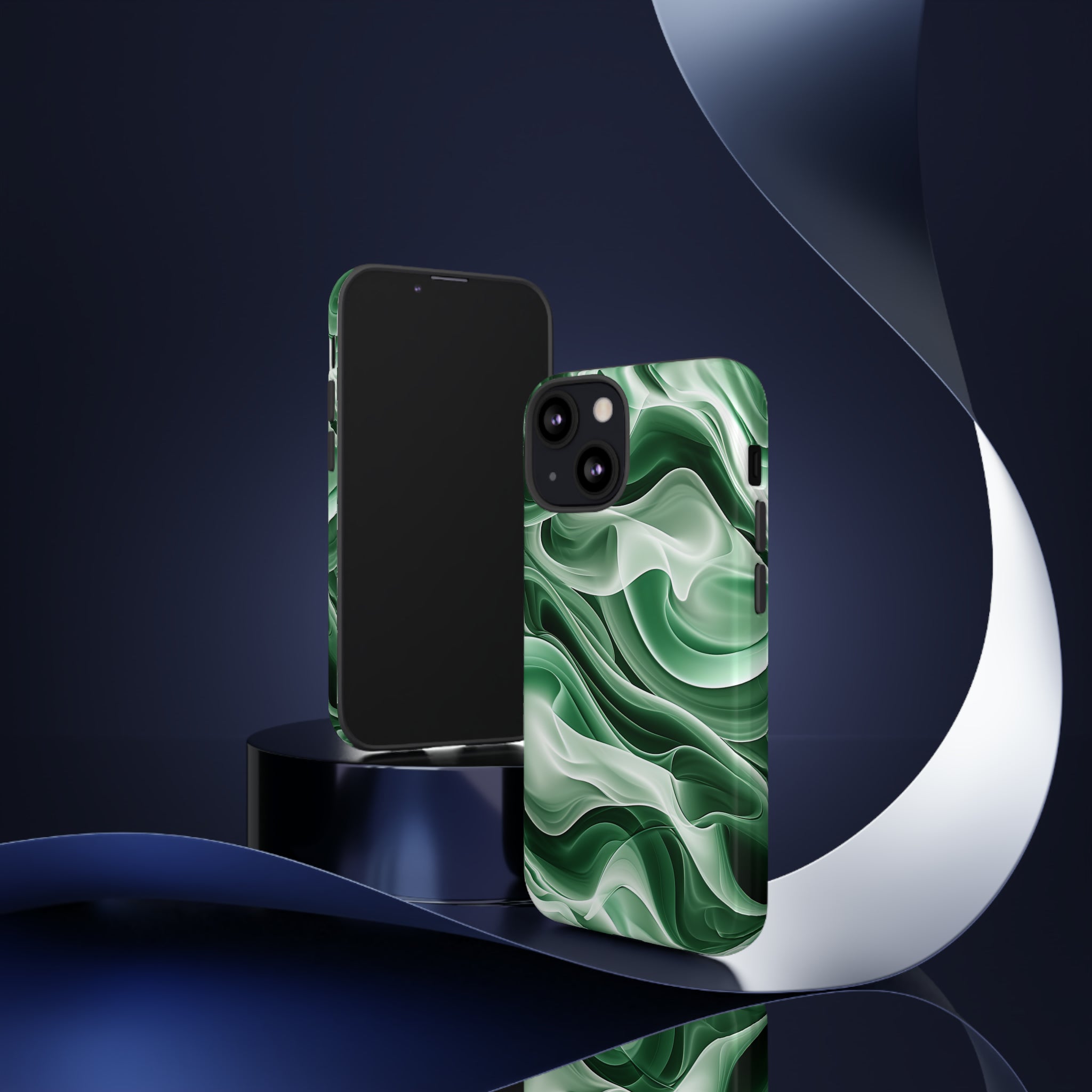 Verdant Wave Elegance - Protective Phone Case