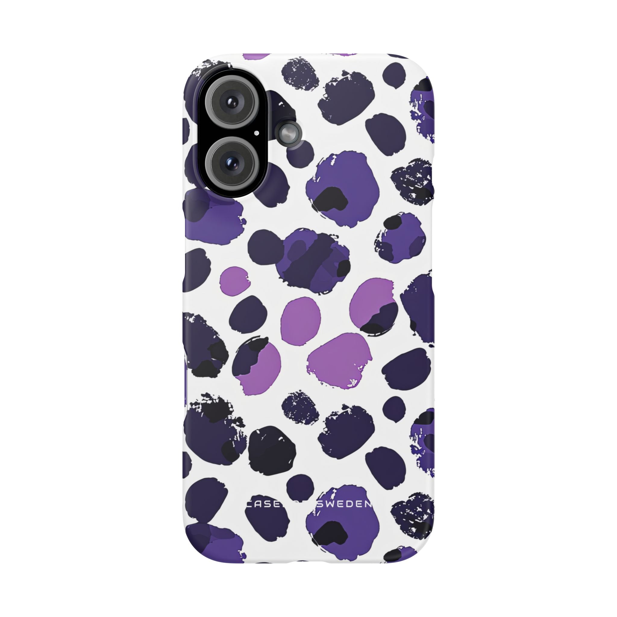 Purple Inkblots iPhone 16 - Slim Phone Case