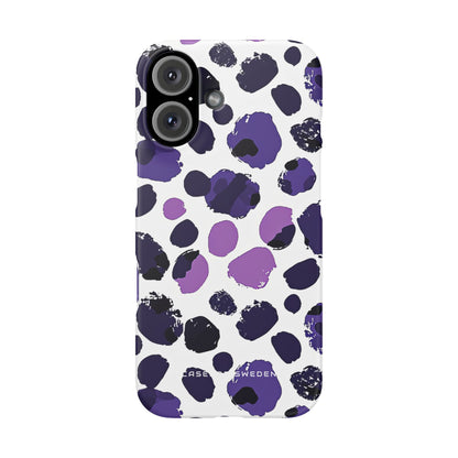 Purple Inkblots iPhone 16 - Slim Phone Case