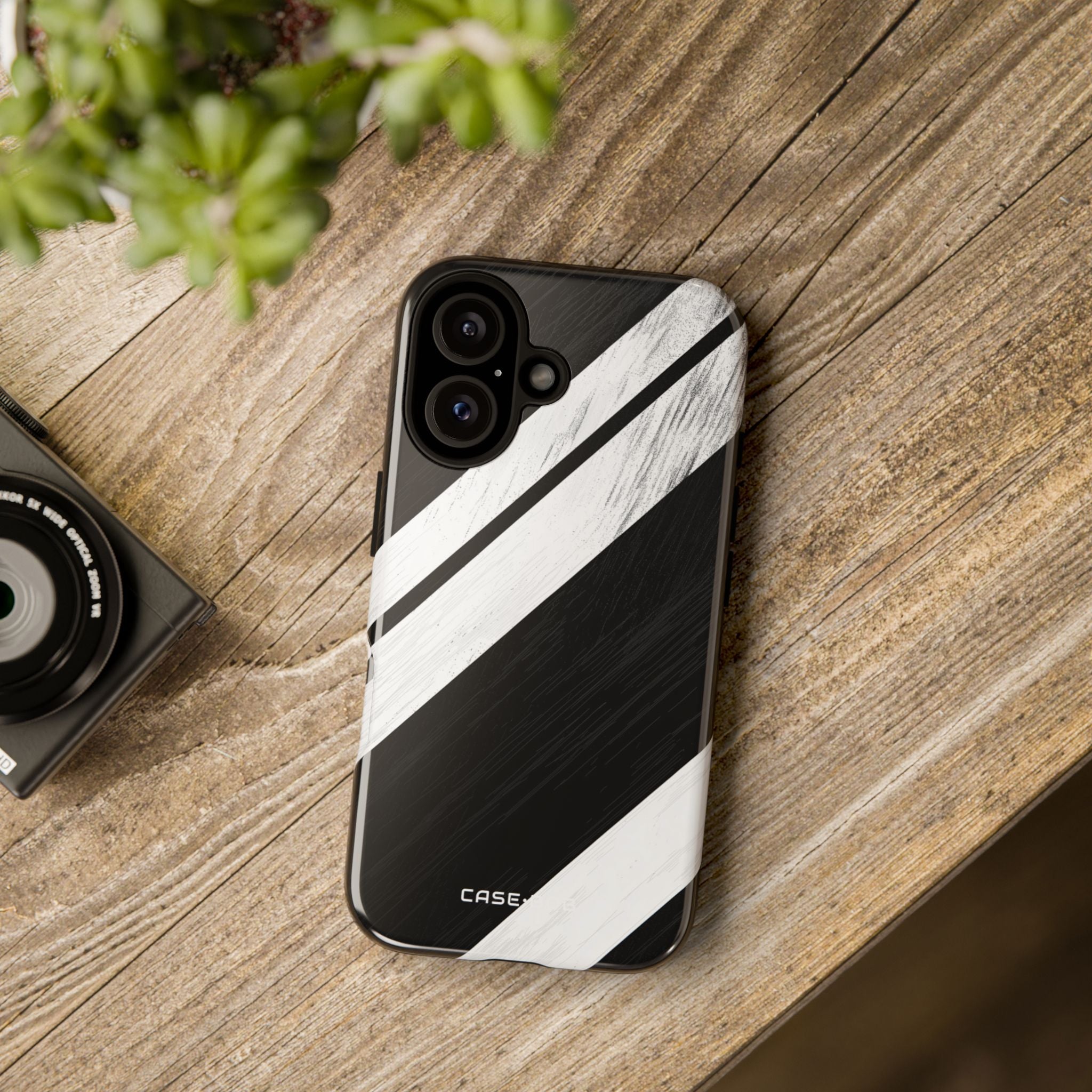 Distressed Stripe Motion iPhone 16 Case - Tough