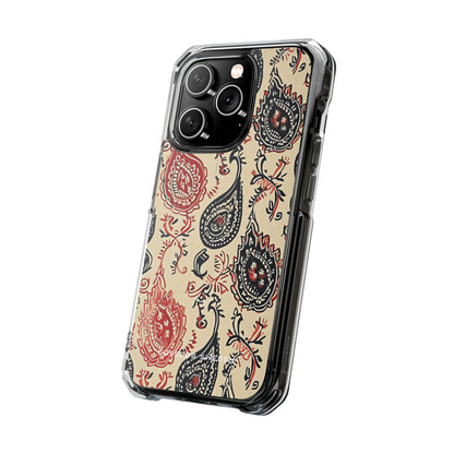 Vintage Paisley Elegance iPhone 14 - Clear Impact Phone Case