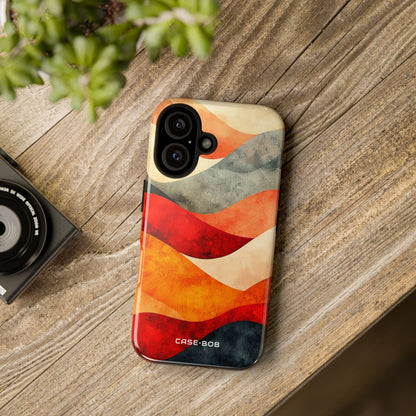 Cracked Wave Sunset iPhone 16 Case - Tough