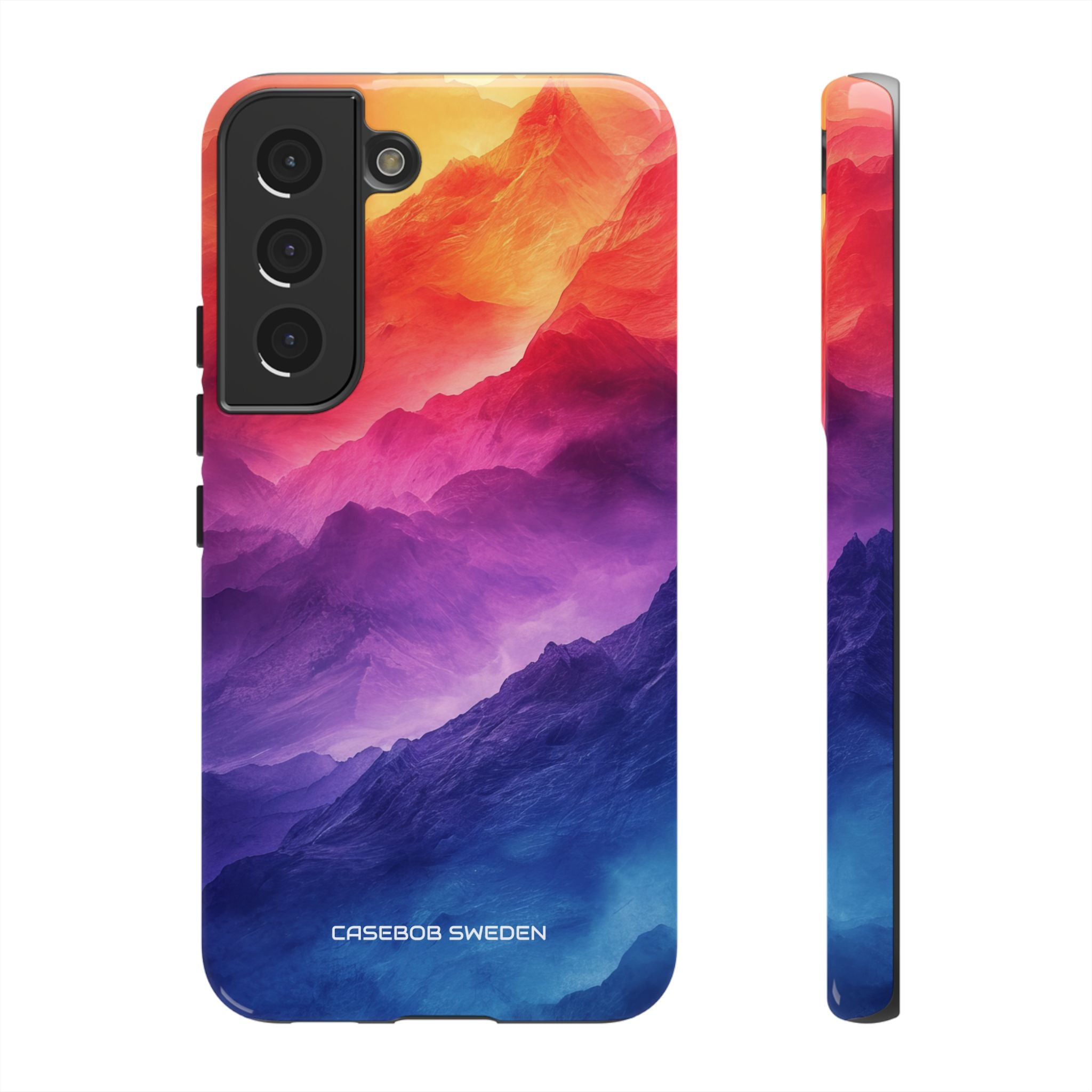 Purple Orange Mountains - Tough Samsung S22 Phone Case