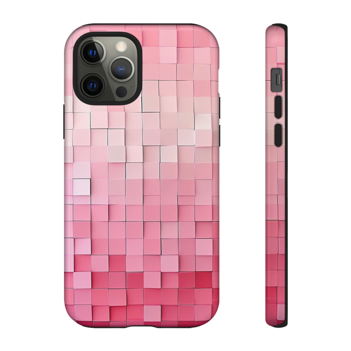 Pink Gradient Mosaic - Protective Phone Case