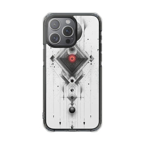 Red Geometry Harmony - Phone Case for iPhone (Clear Impact - Magnetic)