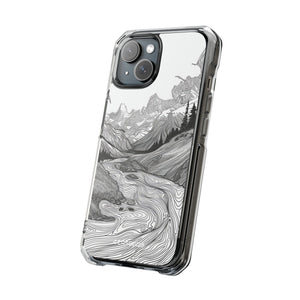 Monochrome Serenity - Phone Case for iPhone (Clear Impact - Magnetic)