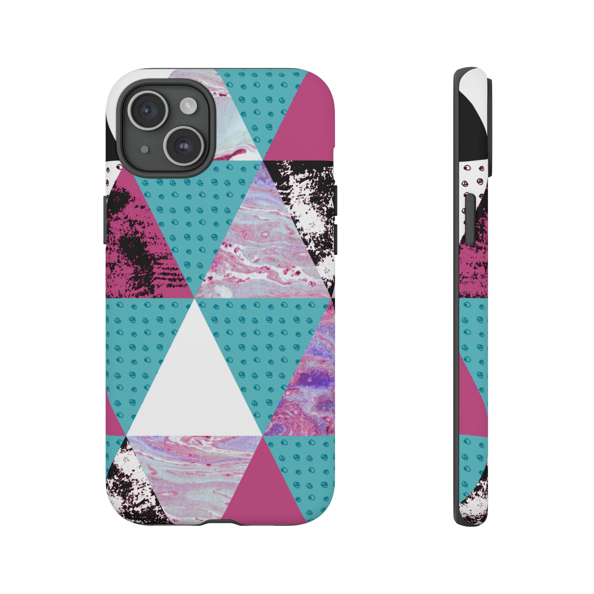 Grunge Triangles - Protective Phone Case