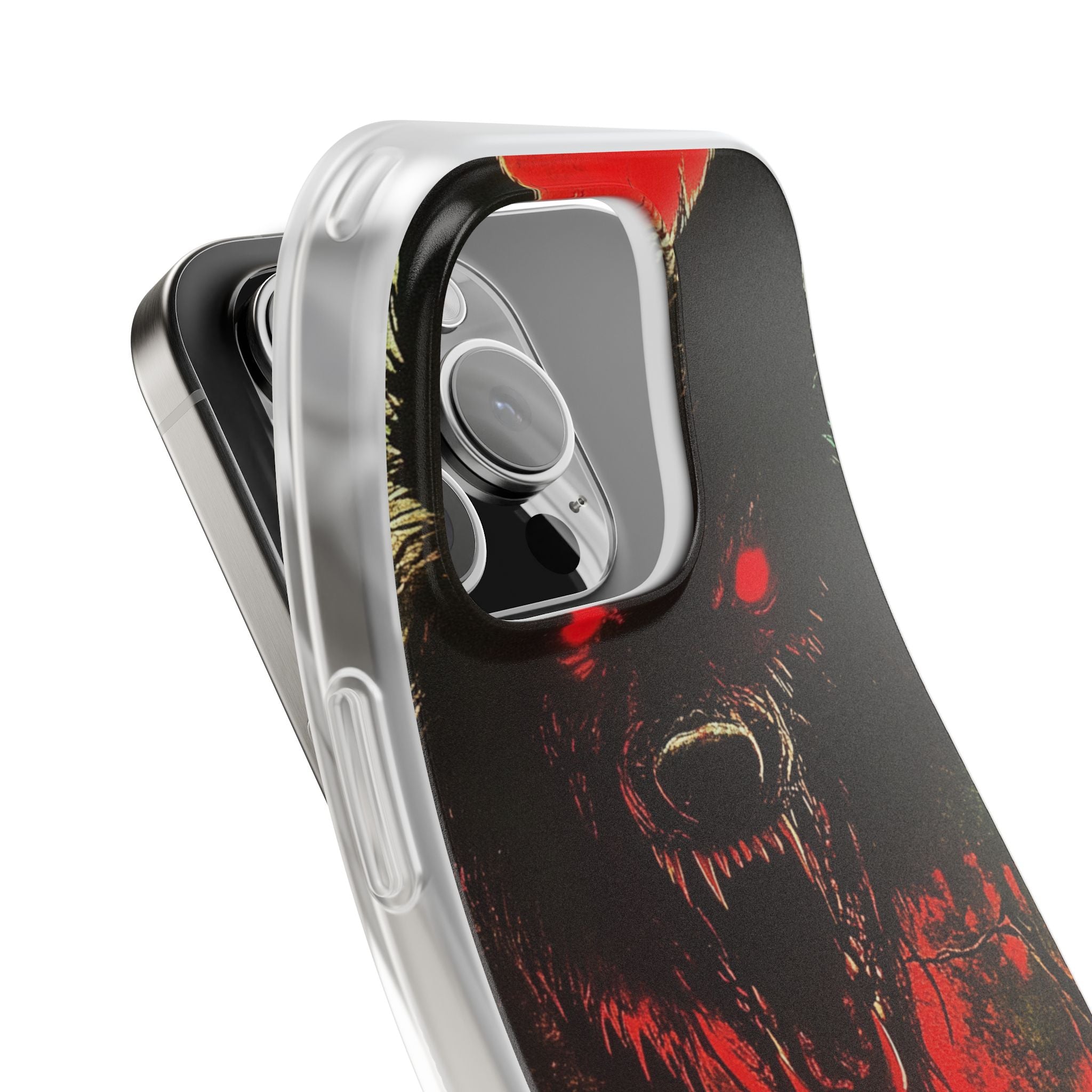 Crimson Wolf iPhone 16 Pro Case - Soft