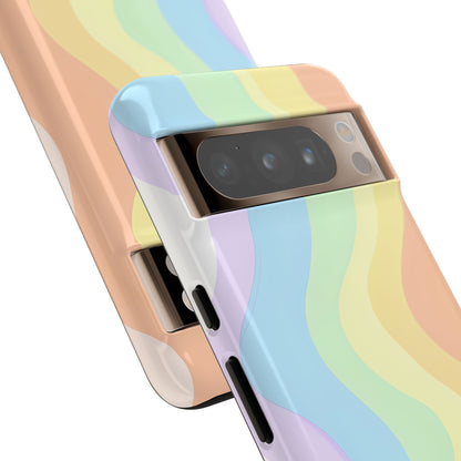 Pastel Wavy Bands Minimalist Google Pixel 8 - Tough