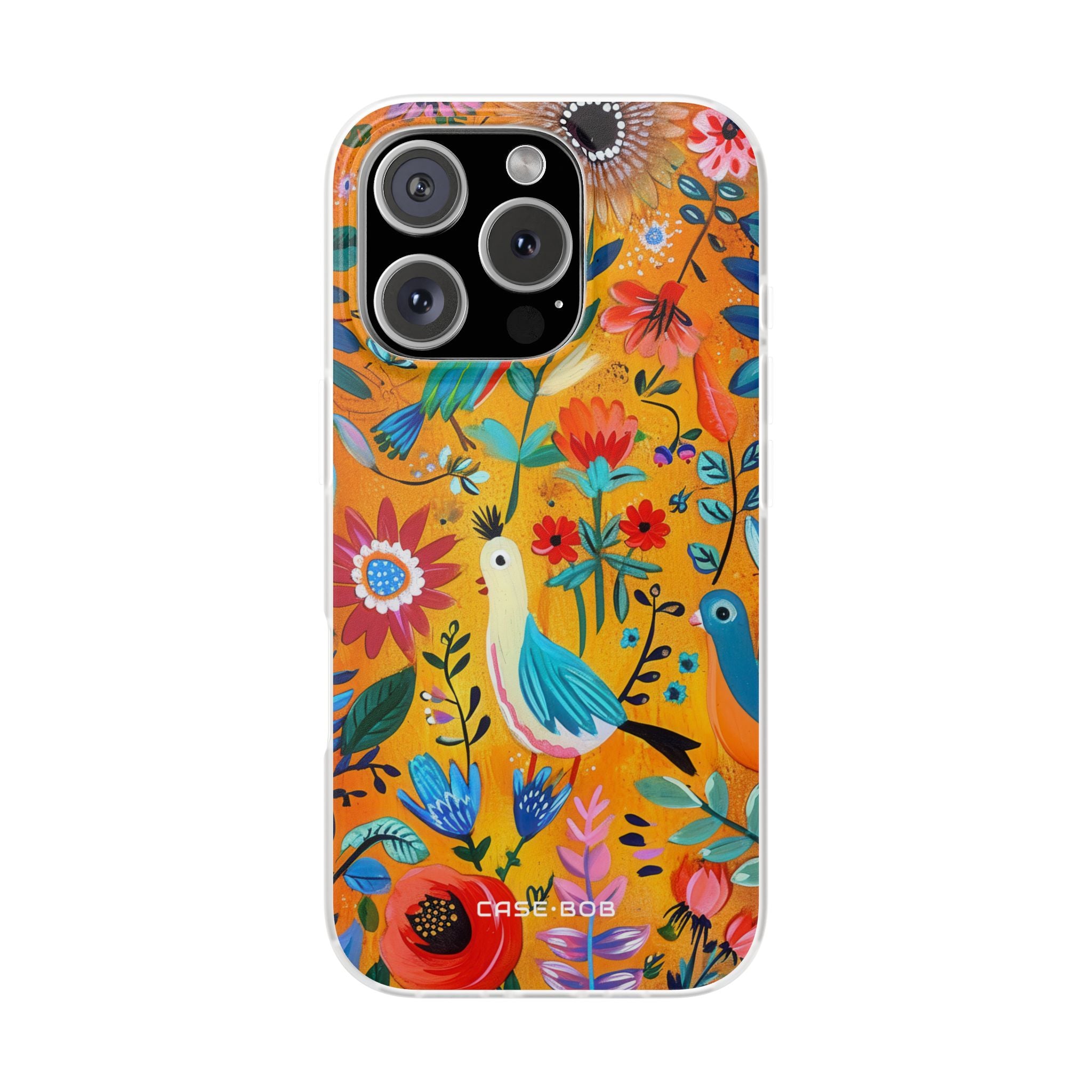 Colorful Birds Bloom iPhone 16 Pro Case - Soft