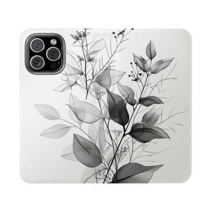 Silver Leaves - iPhone 16 Max Case - Wallet