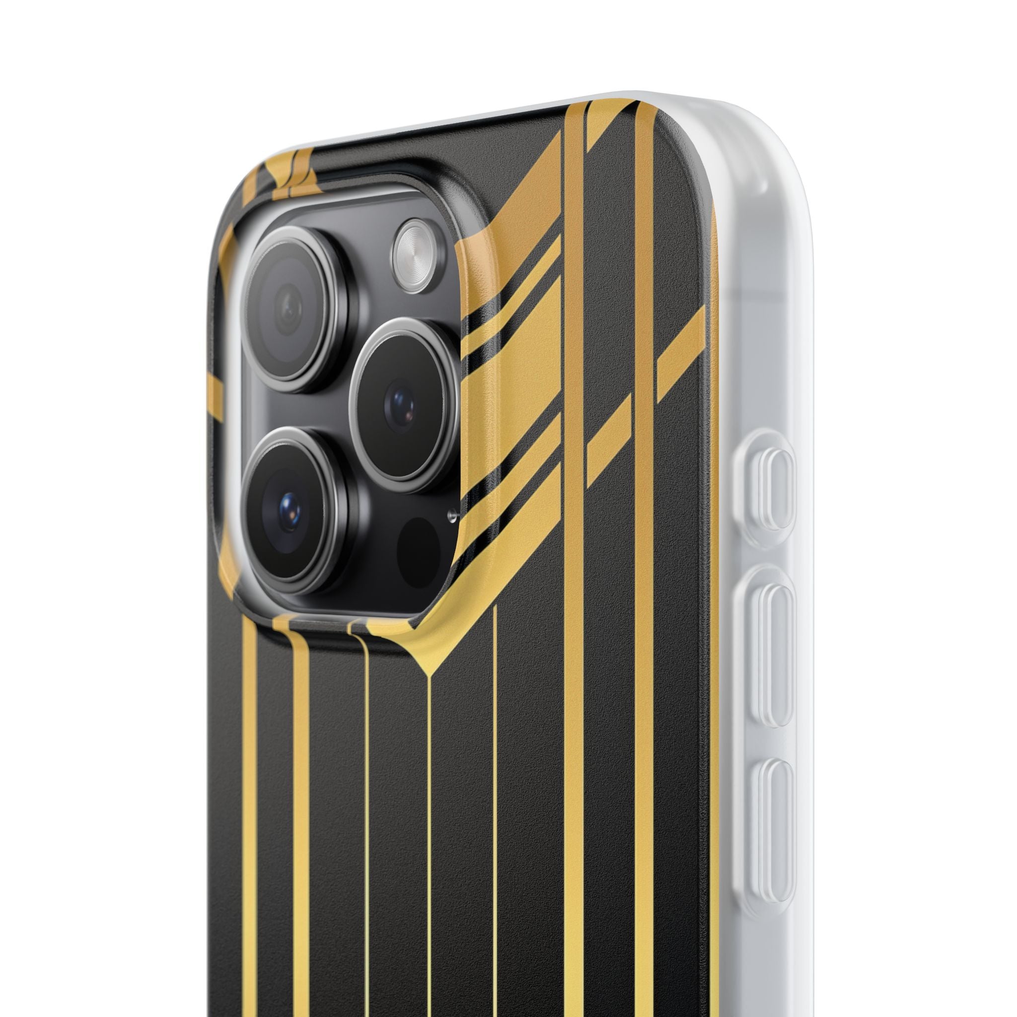 "Golden Art Deco Symmetry in Geometric Elegance" iPhone 15 - Flexi Phone Case