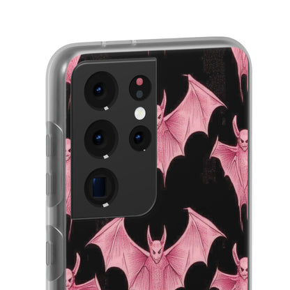 Gothic Pink Bats Aflame Samsung S21 - Flexi Phone Case