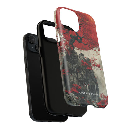 Zen Serenity in Red Harmony iPhone 15 | Tough+ Phone Case