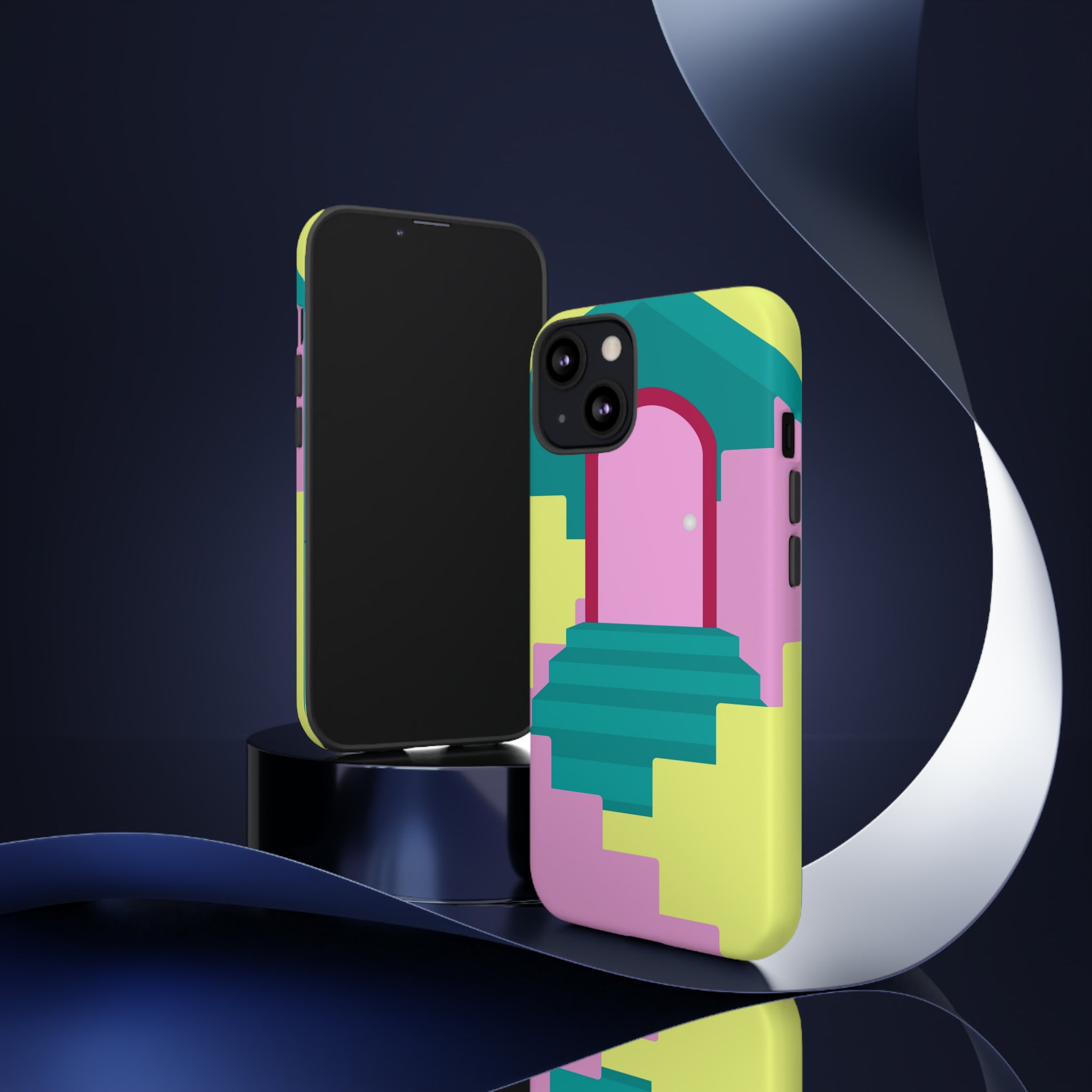 Vector Illustration of Stairs - Protective Phone Case