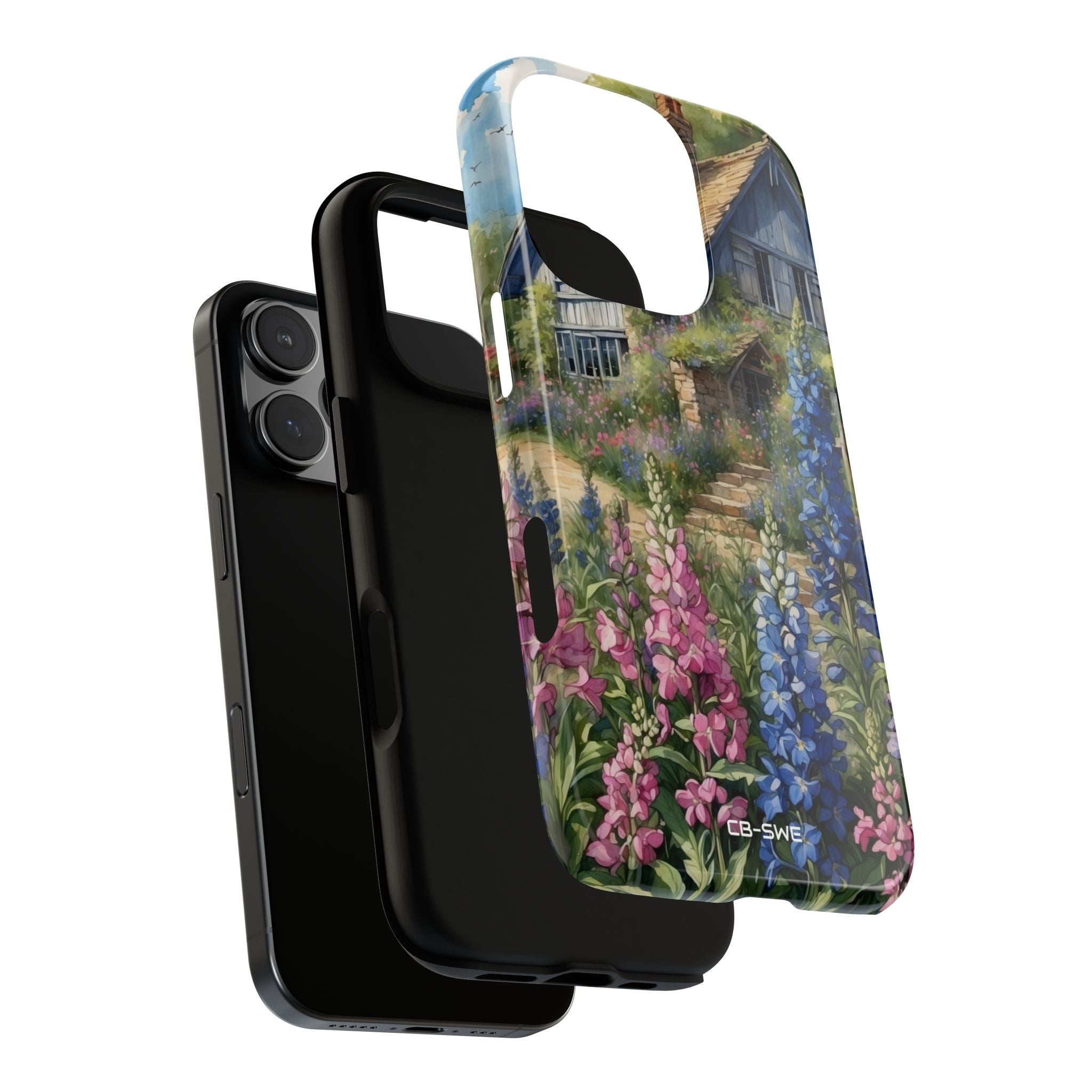 Cottage Surrounded Blossoms - iPhone Case