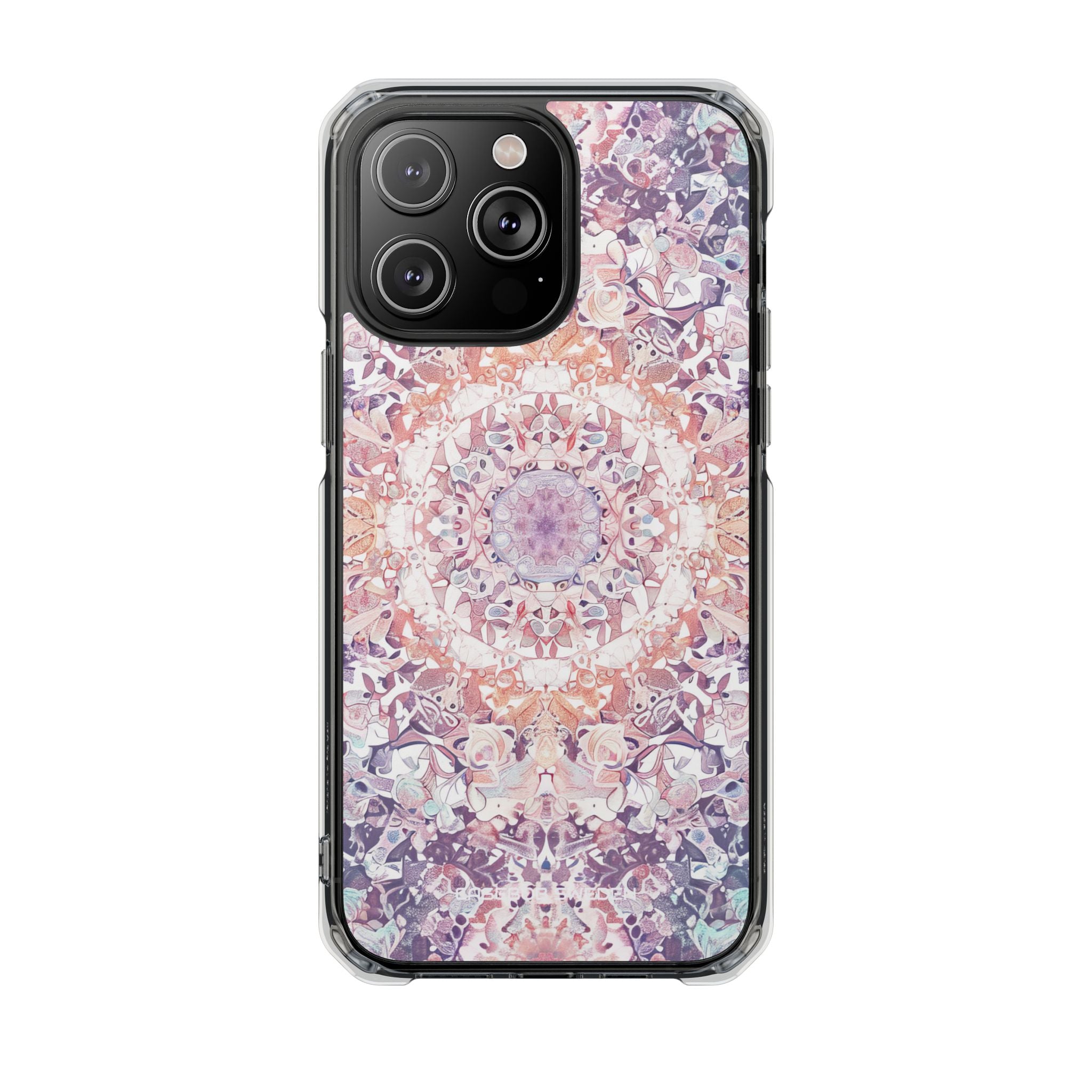 Purple Pink Mandala - Clear Impact iPhone 14 Phone Case