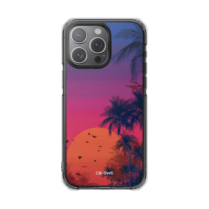 Tropical Sunset Silhouettes iPhone Case - Impact