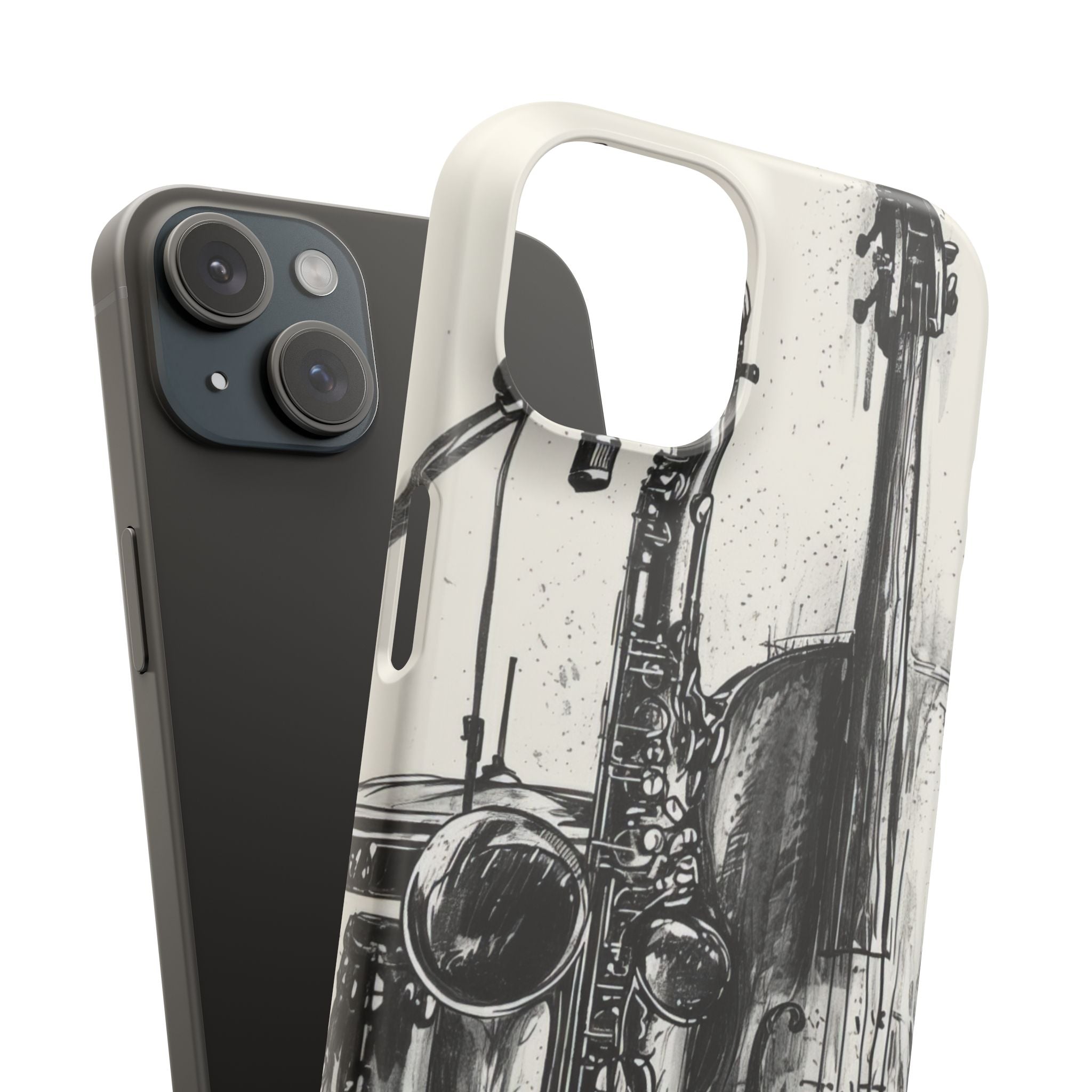 Jazz Instrument Line Symphony iPhone 15 - Slim Phone Case