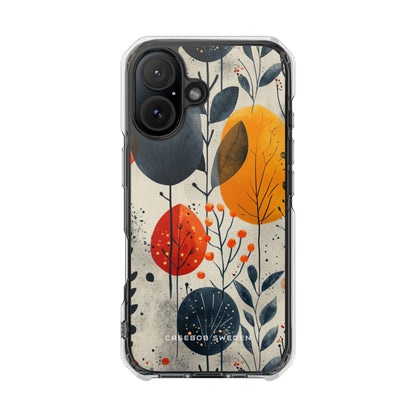 Vibrant Leaf Harmony iPhone 16 - Clear Impact Phone Case