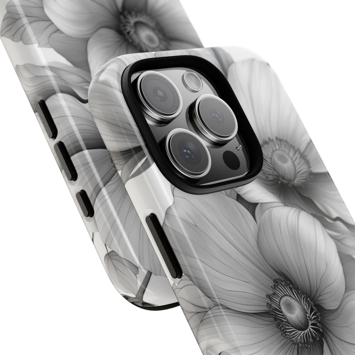 Botanical Elegance in Grayscale - for iPhone 16