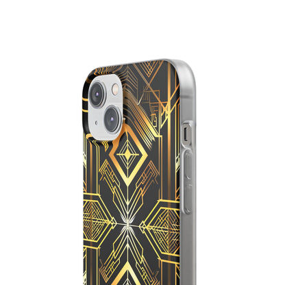 Golden Geometric Opulence iPhone 14 - Flexi Phone Case