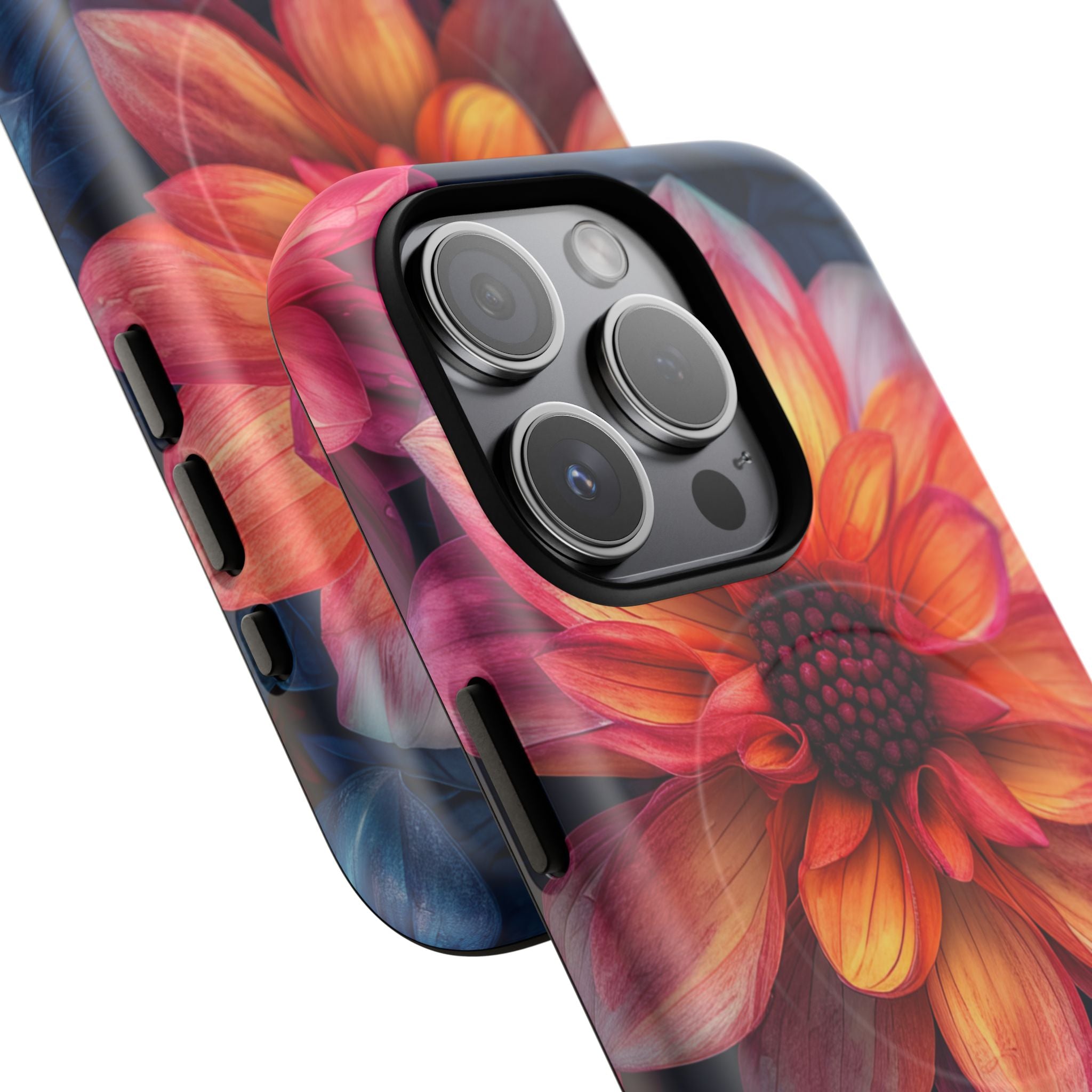 Fiery Bloom Harmony iPhone 15 | Tough+ Phone Case