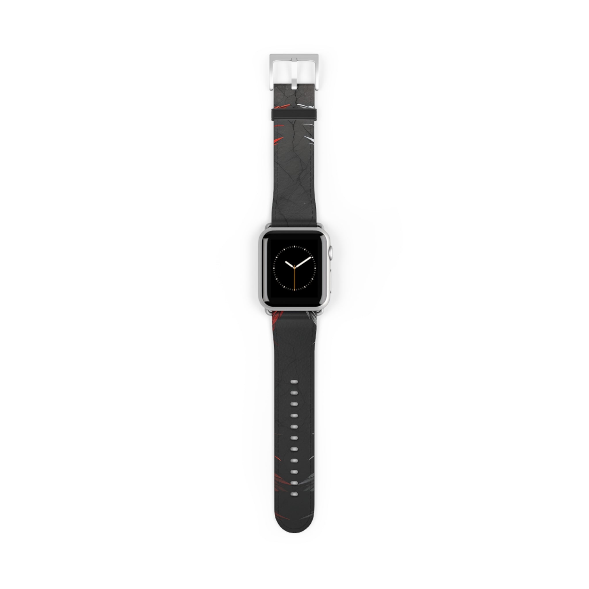 Crimson Silver Wings - Watch Band