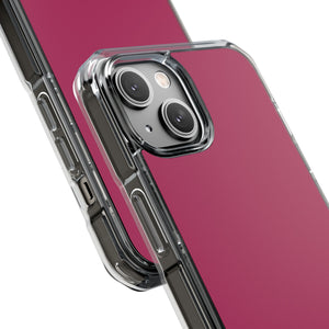 Maroon | Phone Case for iPhone (Clear Impact Case - Magnetic)