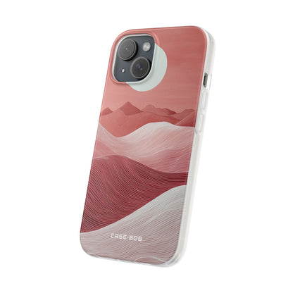 White Orb Dunes iPhone 15 Case - Soft