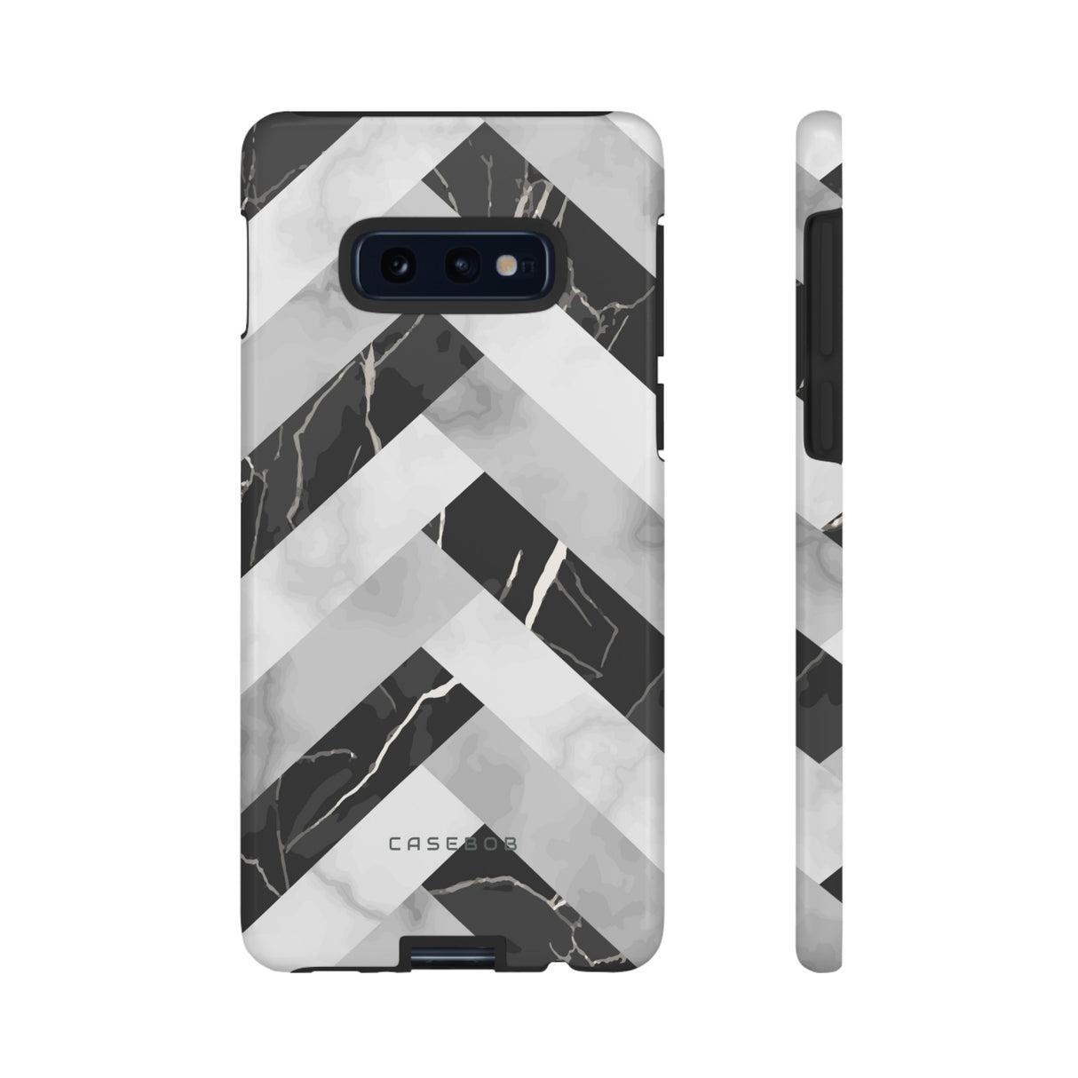 Grey Herringbone - Protective Phone Case