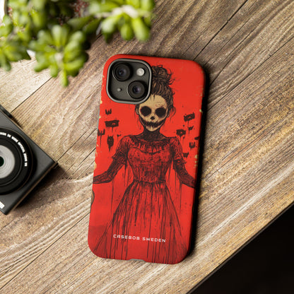 Haunting Scarlet Descent iPhone 15 - Tough Phone Case