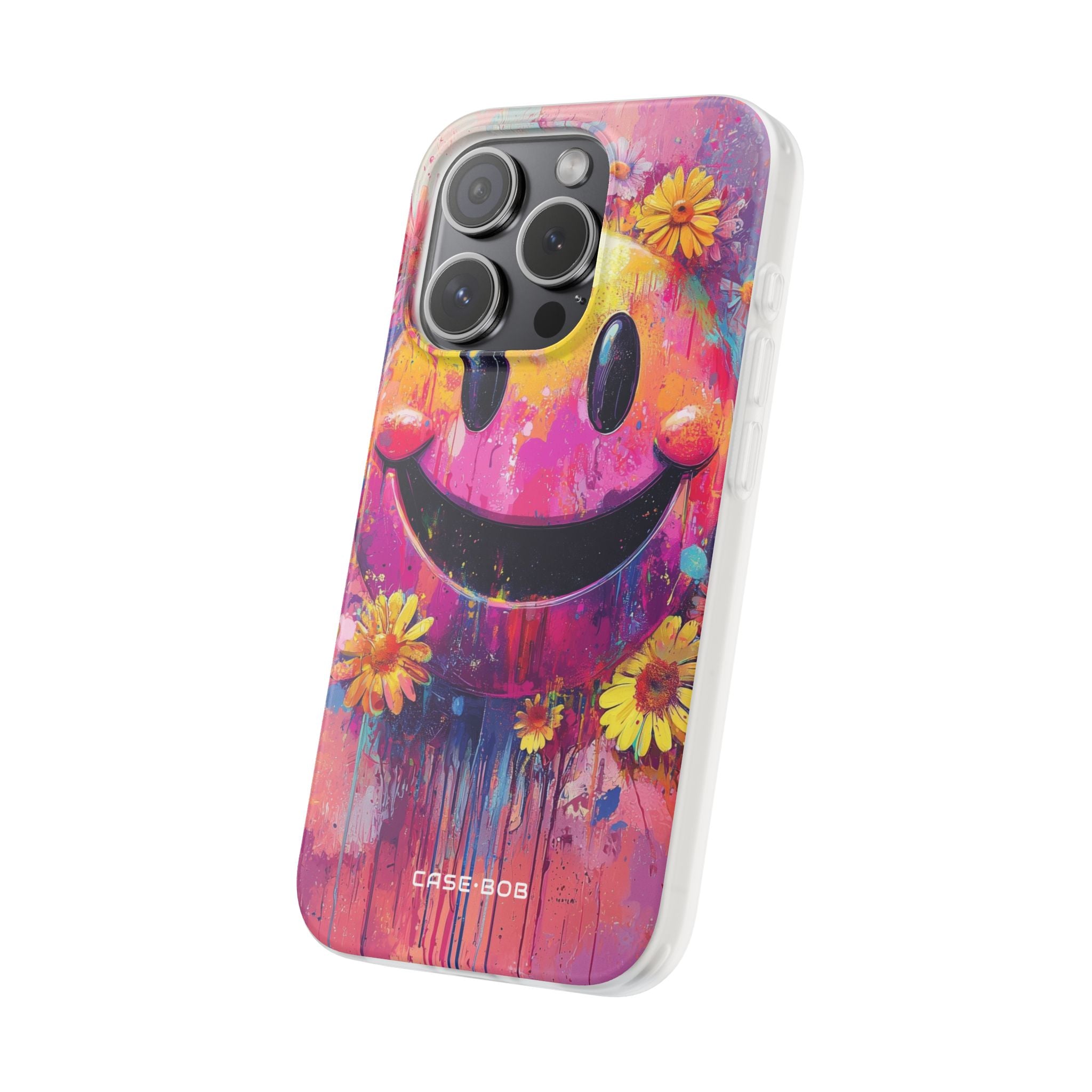 Smiley Bloom iPhone 15 Pro Case - Soft