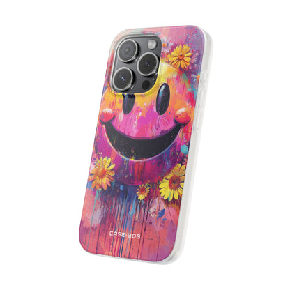 Smiley Bloom iPhone 15 Pro Case - Soft