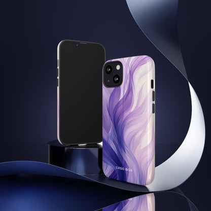 Purple Ribbon Waves iPhone 13 Case - Tough