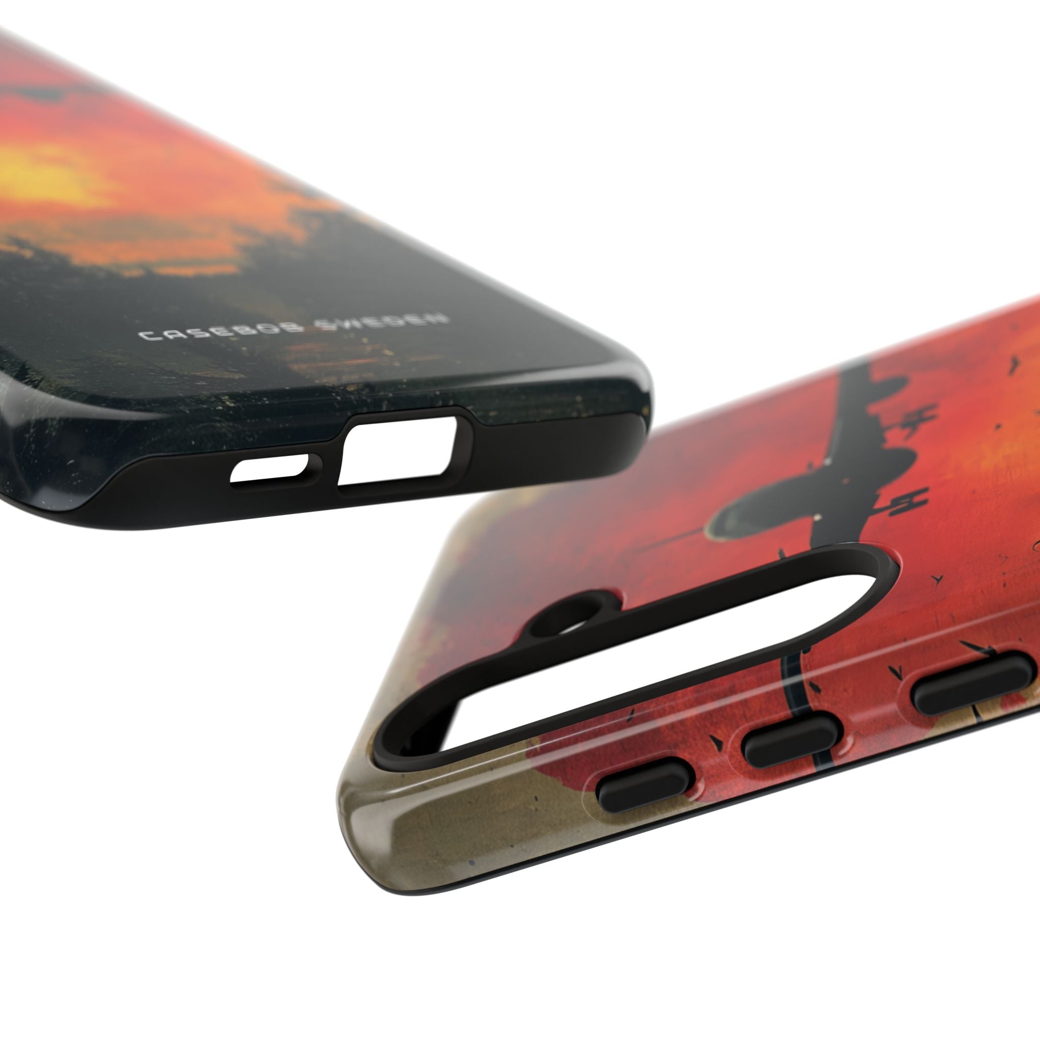 Vintage Sunset Airplane Silhouette Samsung S24 - Tough Phone Case