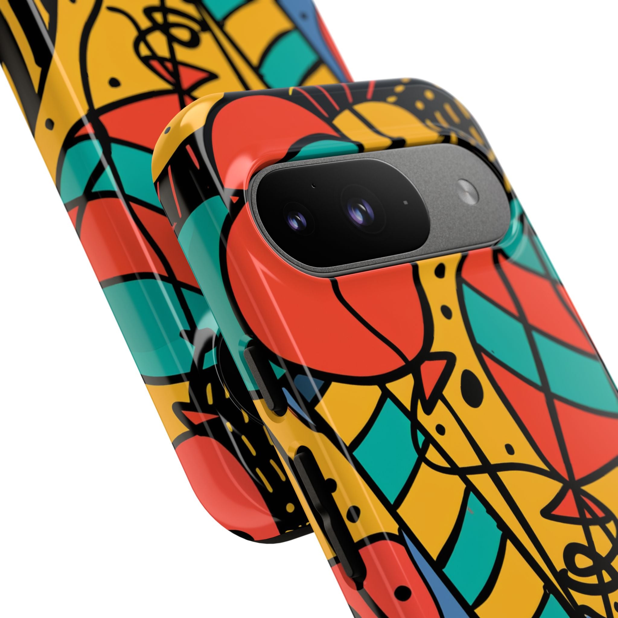 Playful Balloon Motion in Vibrant Lines Google Pixel 9 - Tough Phone Case