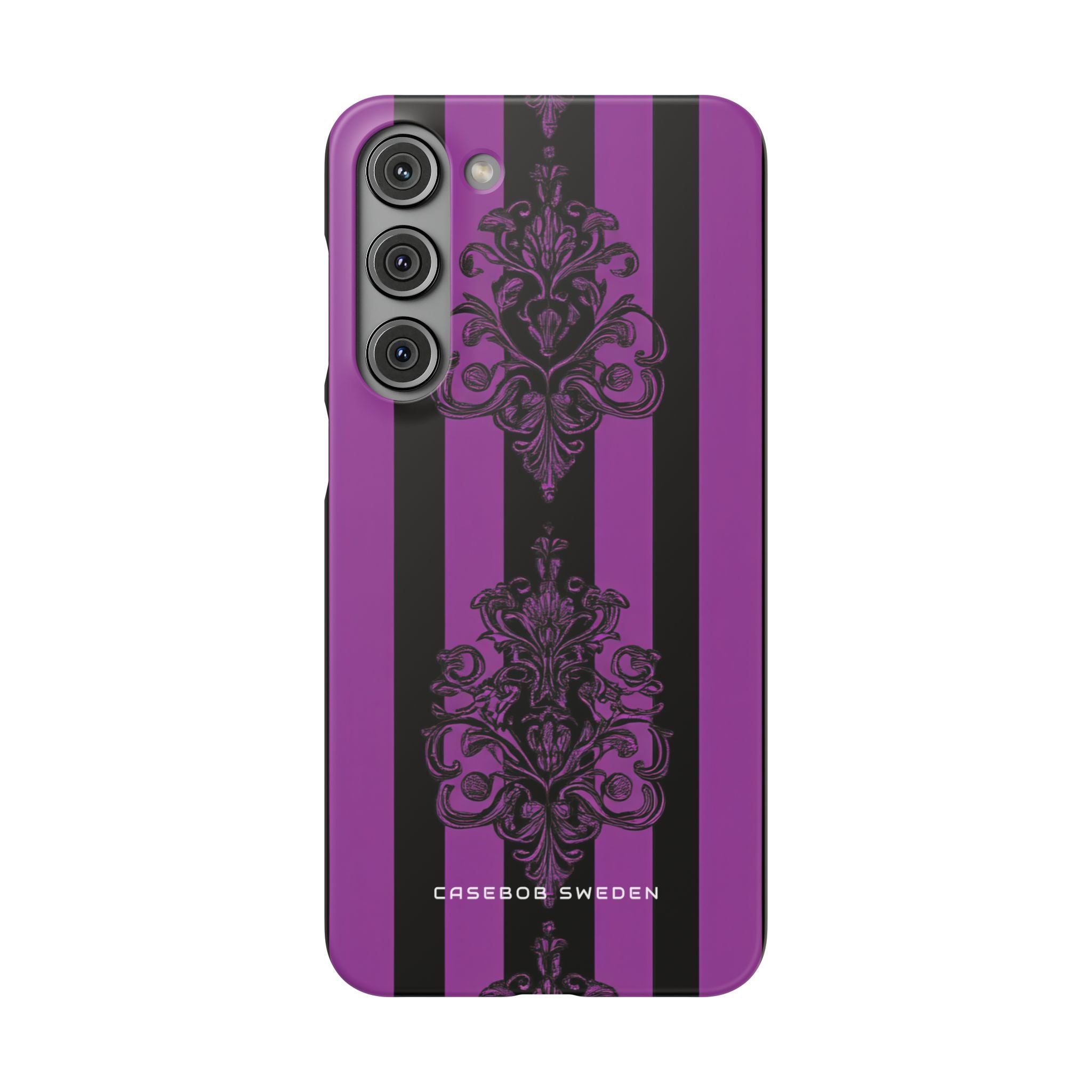 Gothic Elegance with Vertical Stripes and Ornamental Motifs Samsung S23 - Slim Phone Case