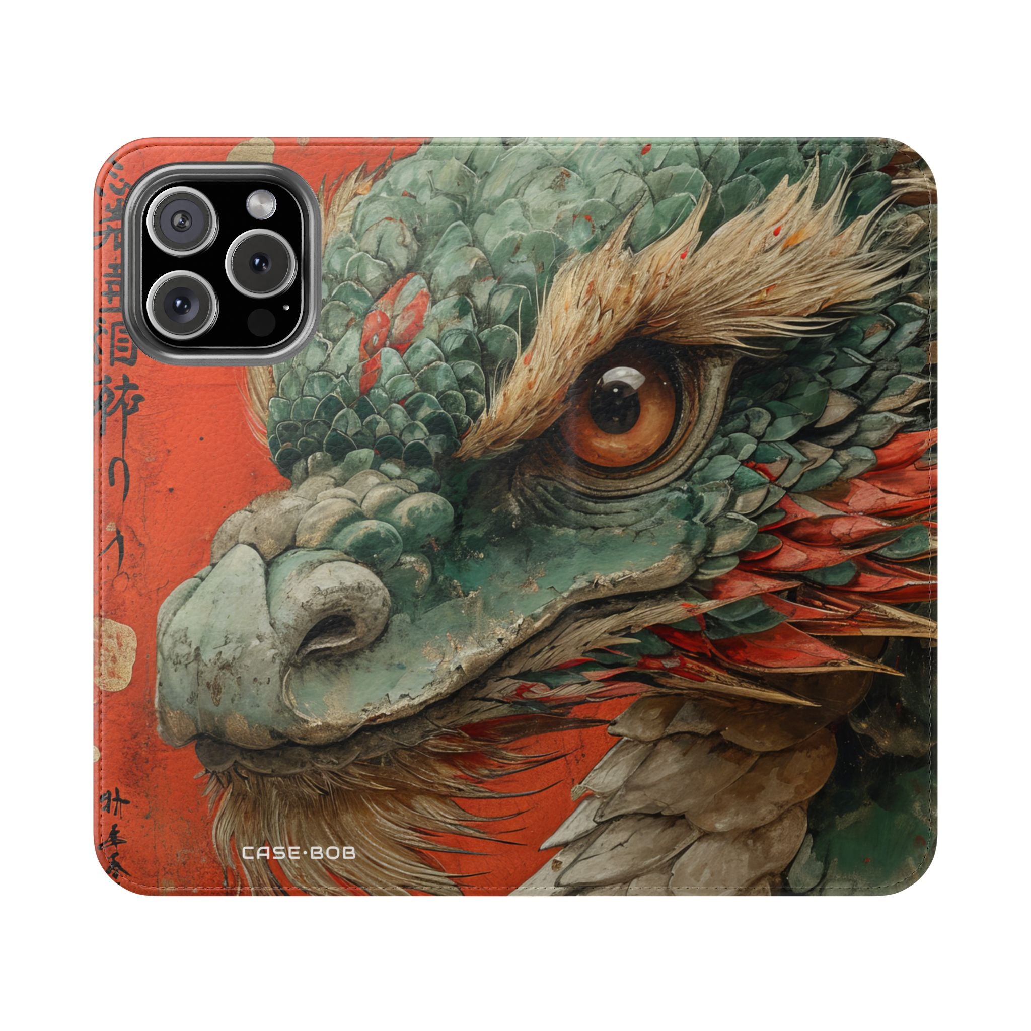 Draak's Gaze Crimson - iPhone 16 Max Case - Portemonnee