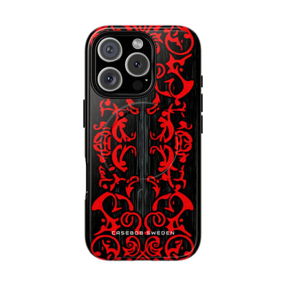 Gothic Crimson Symmetry iPhone 16  Tough+ Phone Case