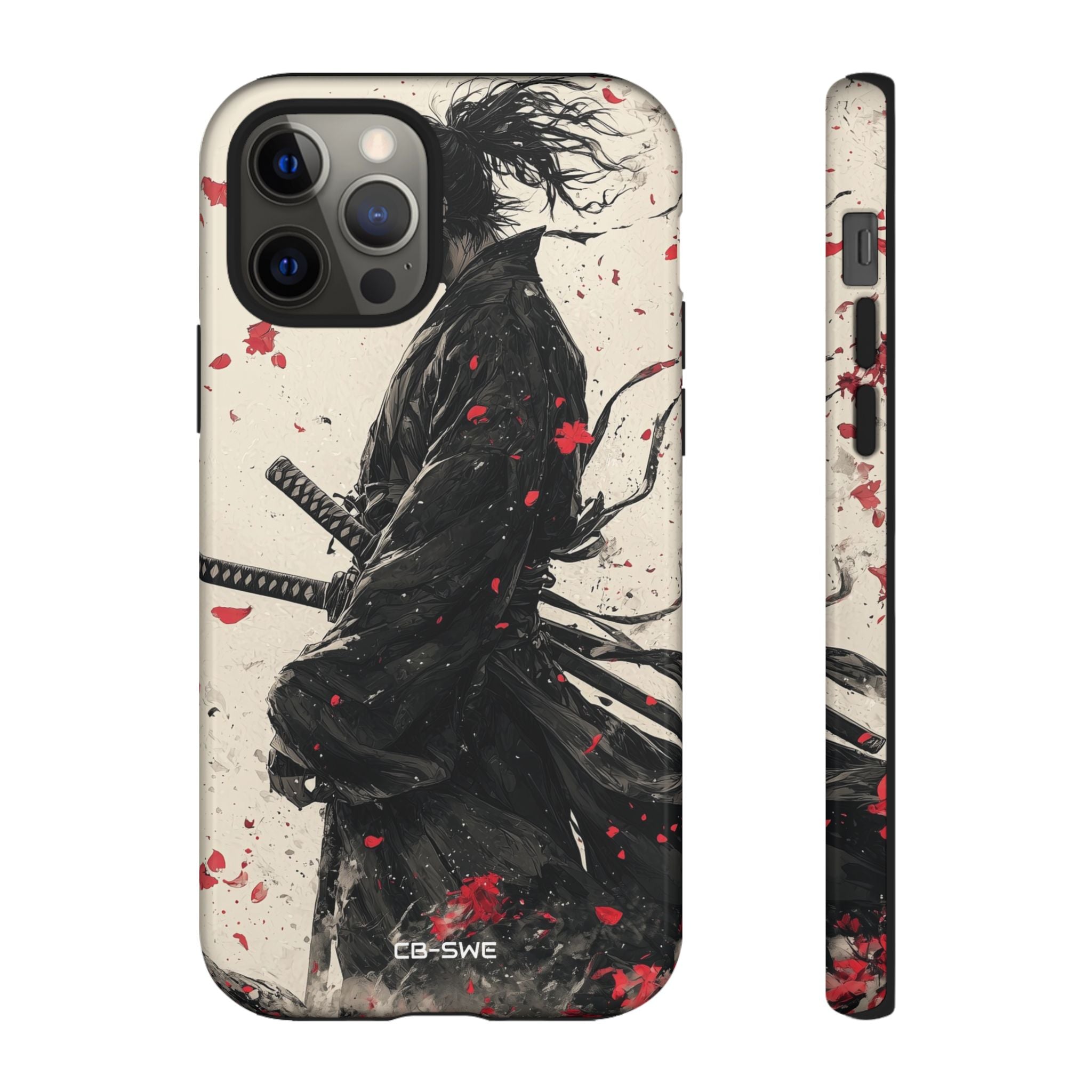 Falling Samurai Petals - iPhone Case