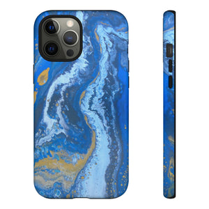 Acrylic Blue Gold - Protective Phone Case