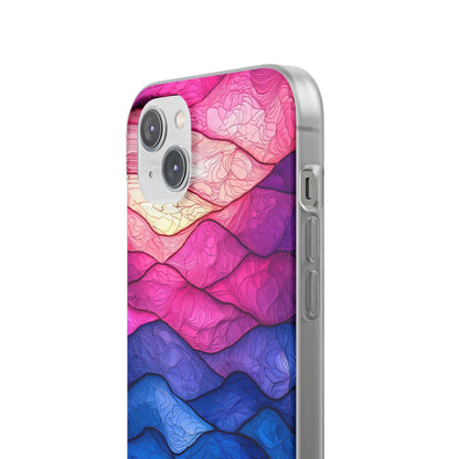 Wavy Vein Gradient iPhone 14 Plus Case - Soft