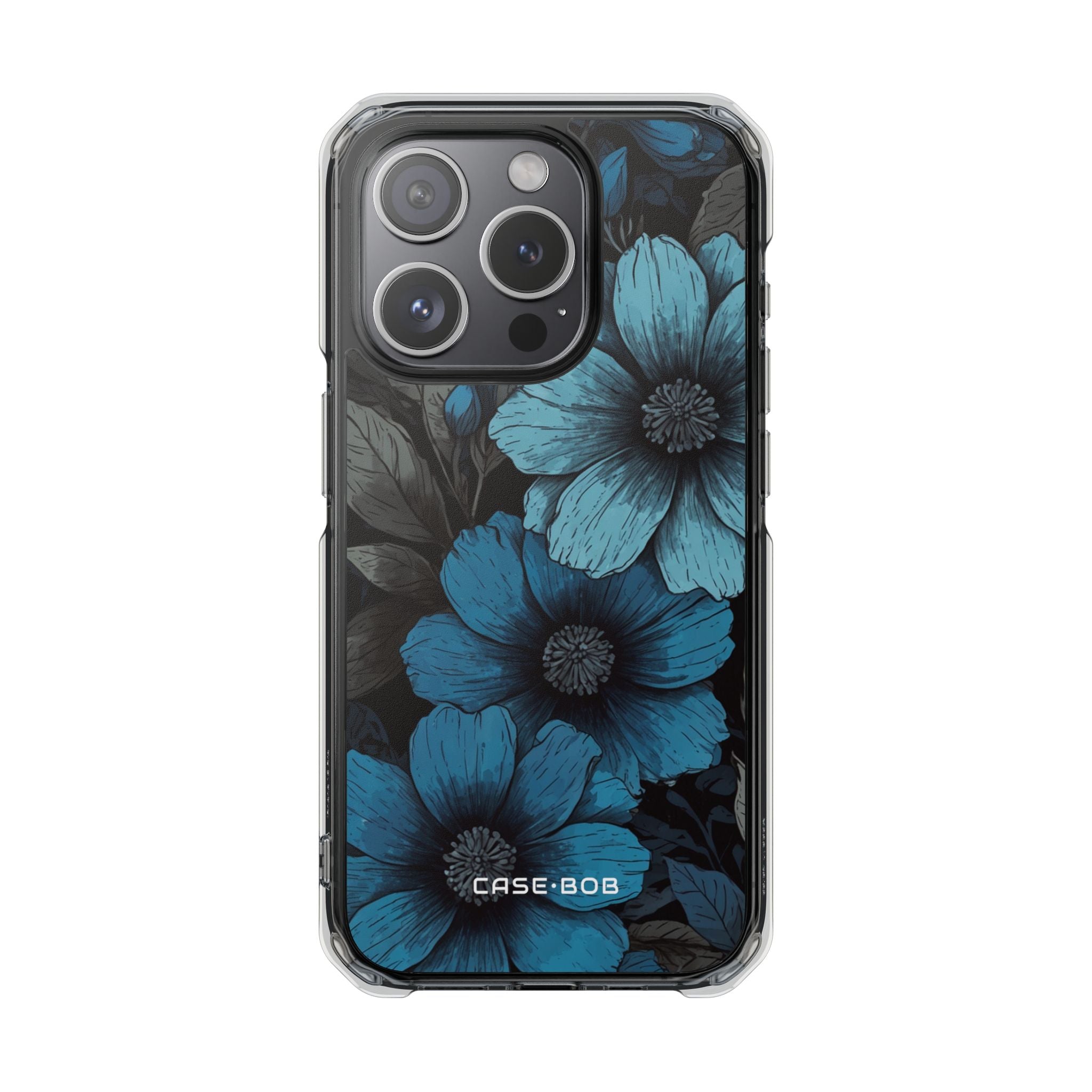 Blue Petal Radiance iPhone 15 Pro Case - Impact
