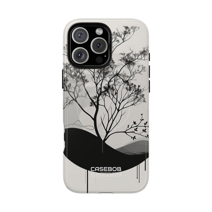 Monochrome Drip Tree iPhone 16 - Tough+